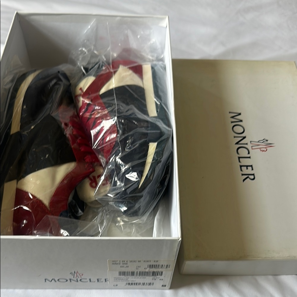 Moncler Red and Black Athletic Shoes